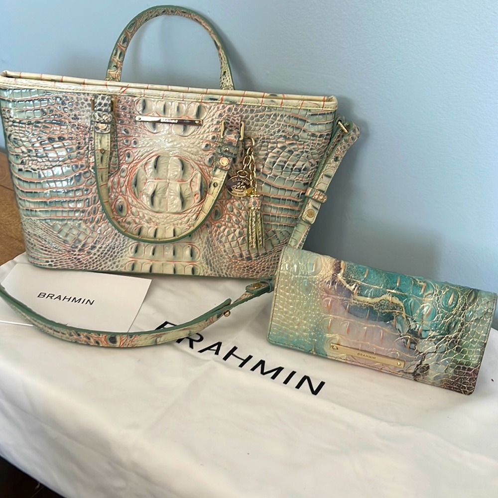 2 Brahmin items: Satchel & wallet - New